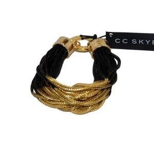 CC Skye Midnight Bracelet in Black/ Gold